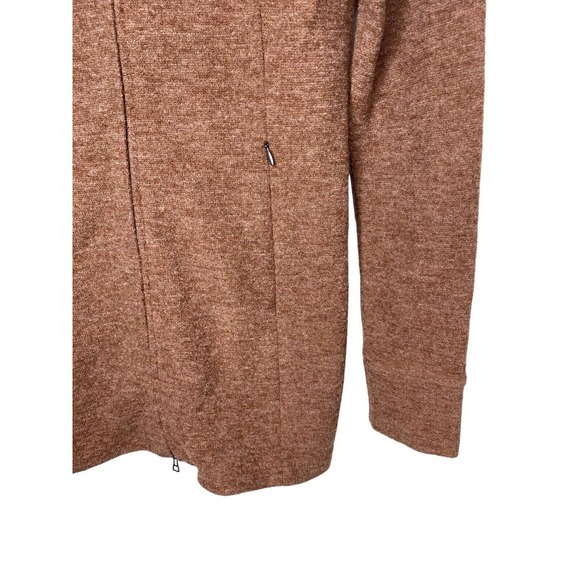 Ibex Reese Tunic Zip Sweater Pockets Merino Wool Brown Embroidered Size XS - Picture 4 of 13